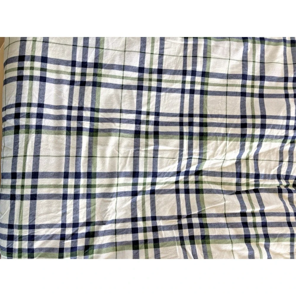 Tommy Hilfiger Flannel Comforter Twin Plaid + 3 Shams Nautical Coastal Classic